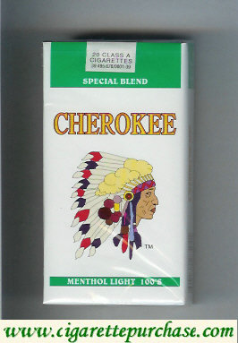 Cherokee Menthol Light 100s cigarettes Special Blend